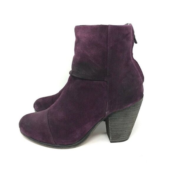 Rag & Bone Newbury Ankle Boots Booties Purple 6 - Picture 4 of 9
